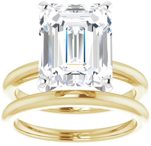 Sužadėtuvių Žiedas „Solitaire“ 585 Baltojo Ir Geltonojo Aukso Emerald 11mm x 9mm (8)