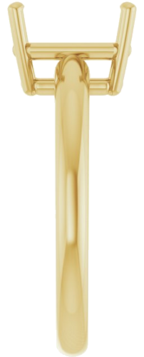 14K Yellow 9x7 mm Emerald Engagement Ring Mounting (4)