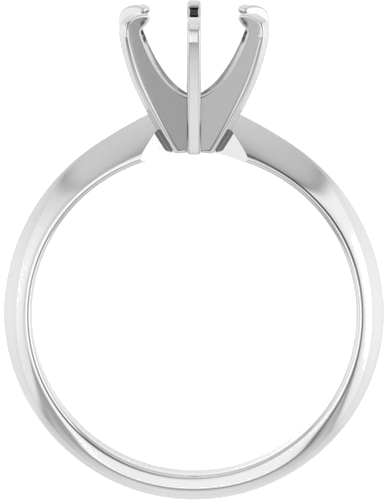 14K White 7 mm Round Solitaire Engagement Ring Mounting (2)