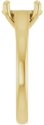 14K Yellow 9x7 mm Oval Solitaire Engagement Ring Mounting (4)