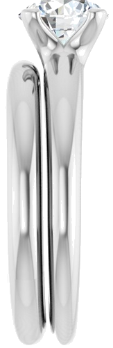 Sužadėtuvių Žiedas „Solitaire“ 417 Baltojo Aukso Round 6.5mm (8)