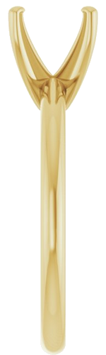 14K Yellow  7 mm Cushion Solitaire Engagement Ring Mounting (4)