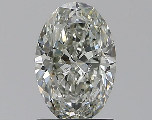 1.01 carat Light Yellow Green-SI2 Natūralus Oval Deimantas (1)