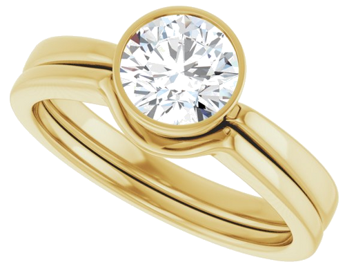 14K Yellow 6.5 mm Round Engagement Ring Mounting (10)