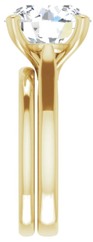 Sužadėtuvių Žiedas „Solitaire“ 585 Geltonojo Aukso Round 11mm (9)