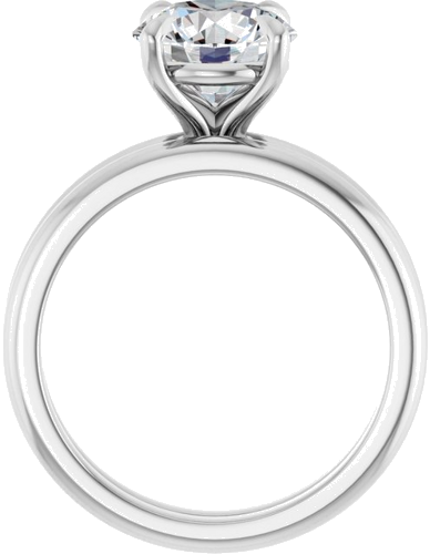 Sužadėtuvių Žiedas 585 Baltojo Aukso Round 8.2mm (7)