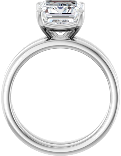 Sužadėtuvių Žiedas „Solitaire“ 14k white gold Emerald 10mm x 8mm (7)