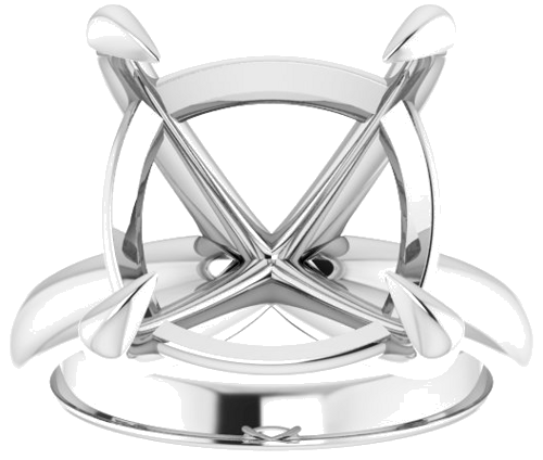 Sužadėtuvių Žiedas „Solitaire“ 585 Baltojo Aukso Cushion 13mm (3)