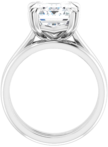 Sužadėtuvių Žiedas „Solitaire“ 950 Platinos Emerald 11mm x 9mm (7)