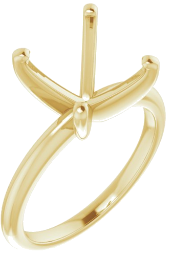 Sužadėtuvių Žiedas „Solitaire“ 585 Geltonojo Aukso Round 11mm (1)