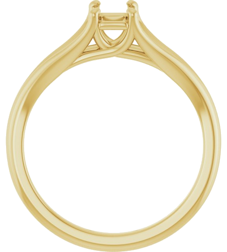 Sužadėtuvių Žiedas „Solitaire“ 585 Geltonojo Aukso Emerald 6mm x 4mm (2)