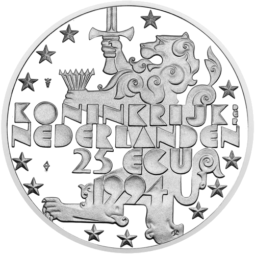 25 Cents Queen Mother’s Jubilee 1991 Netherlands Silver Coin (2)