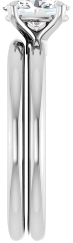 Sužadėtuvių Žiedas 585 Baltojo Aukso Oval 7mm x 5mm (9)