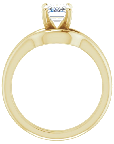 14K Yellow  7x5 mm Emerald Solitaire Engagement Ring Mounting (7)