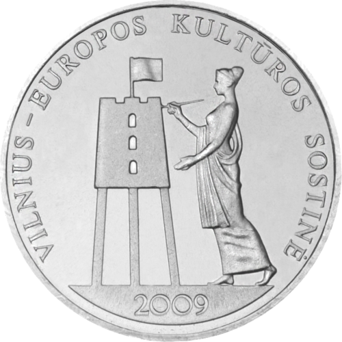 2009 Литва Вилнюс - Европейска столица на културата Монета от 1 литас (1)