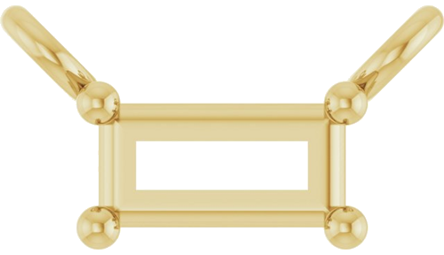 Pakabukas „Baguette Solitaire“ 585 Geltonojo Aukso Straight Baguette 4mm x 2mm (1)