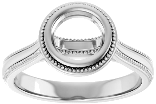 Sužadėtuvių Žiedas „Solitaire“ 585 Baltojo Aukso Round 6.5mm (3)