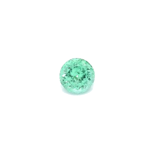 0.51 carat GREEN MODIFIEDBRILLIANT cut Round Smaragdas (1)