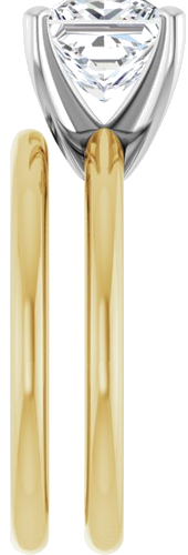 Sužadėtuvių Žiedas „Solitaire“ 585 Baltojo Ir Geltonojo Aukso Square 7mm (9)