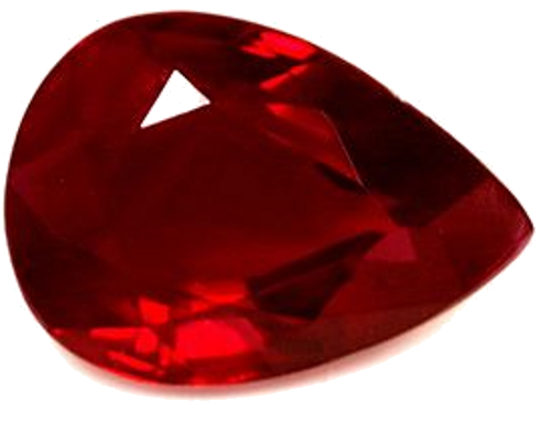 0.96 carat RED Pear Rubinas (1)