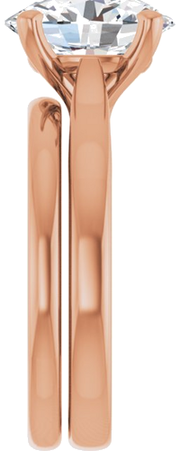 Sužadėtuvių Žiedas „Solitaire“ 585 Rožinis Aukso Oval 10mm x 8mm (9)