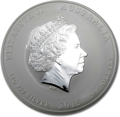 1 kg Year of the Goat 2015 (Lunar II) Australia silver coin (2)