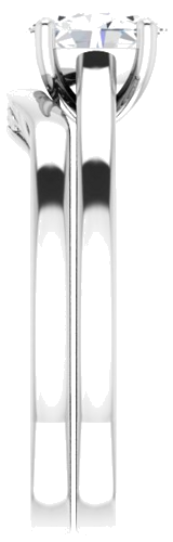 Sužadėtuvių Žiedas „Solitaire“ 417 Baltojo Aukso Oval 7mm x 5mm (9)