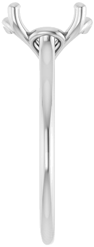 Sužadėtuvių Žiedas „Solitaire“ 585 Baltojo Aukso Oval 10mm x 8mm (4)