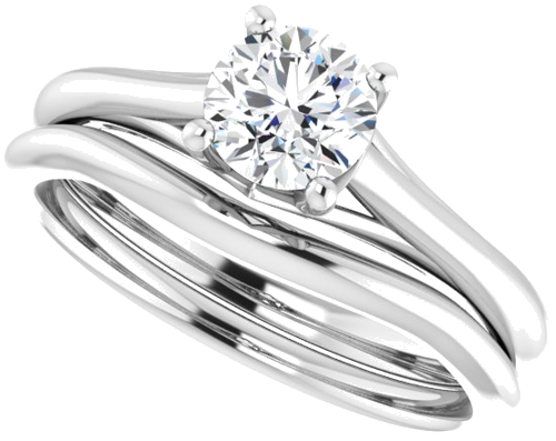 14K White 5.5 mm Round Solitaire Engagement Ring Mounting (10)