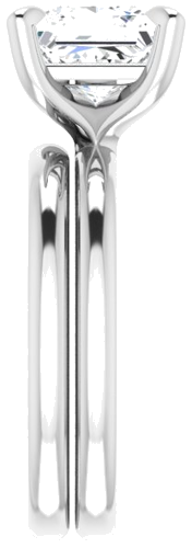 14K White  7.5x7.5 mm Square Solitaire Engagement Ring Mounting (9)