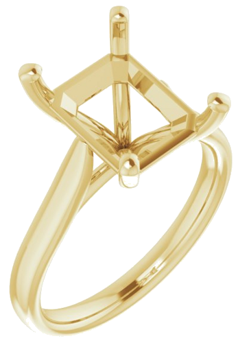 Sužadėtuvių Žiedas „Solitaire“ 585 Geltonojo Aukso Emerald 11mm x 9mm (1)