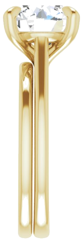 Sužadėtuvių Žiedas „Solitaire“ 585 Geltonojo Aukso Round 9.4mm (9)