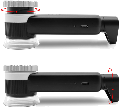 Daudzfunkcionāls palielināmais stikls minerālu analīzei 30x (10)