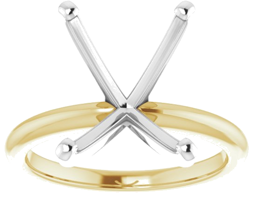 Sužadėtuvių Žiedas „Solitaire“ 585 Baltojo Ir Geltonojo Aukso Emerald 12mm x 10mm (3)