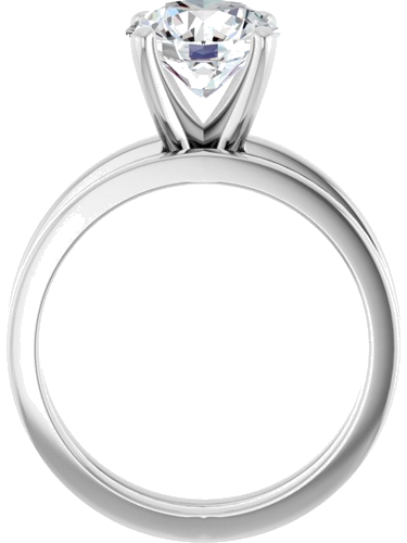 14K X1 White 8.2 mm Round Solitaire Engagement Ring Mounting (7)