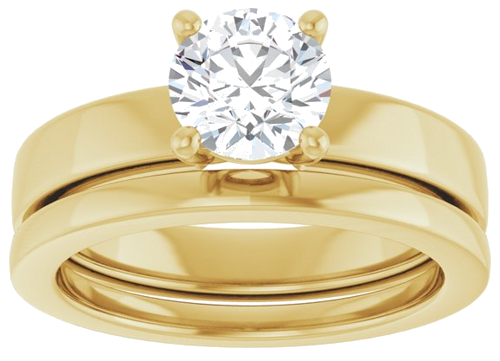 14K Yellow 6.5 mm Round Solitaire Engagement Ring Mounting (8)