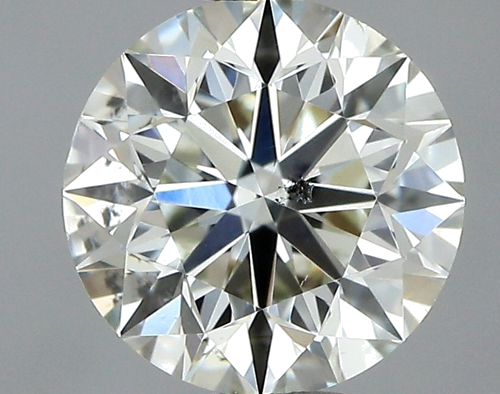 0.6 carat Very Light Yellow Green Yellow-SI2 GD cut Natūralus Round Deimantas (1)