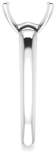 Sterling Silver 14x10 mm Oval Engagement Ring Mounting (4)