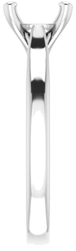 14K X1 White 7.4 mm Round Engagement Ring Mounting (4)