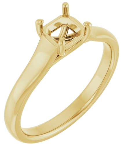 Sužadėtuvių Žiedas „Solitaire“ 585 Geltonojo Aukso Asscher 5mm (2)