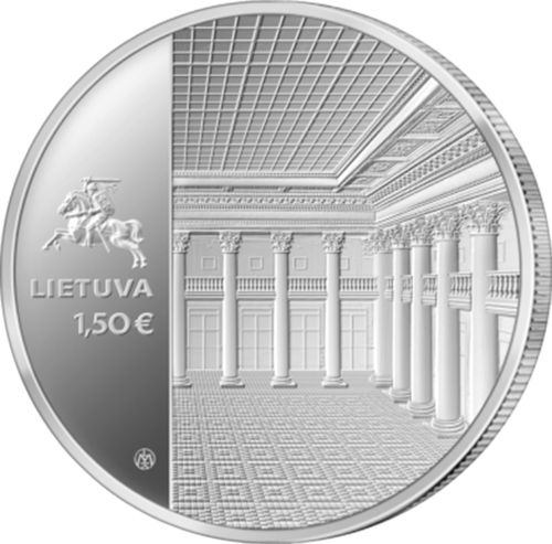 2022 Lietuva Lietuvos Banko 100-metis 1,5 euro moneta (1)