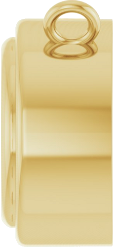 14K Yellow 6 mm Round Bezel Set Necklace Center (3)