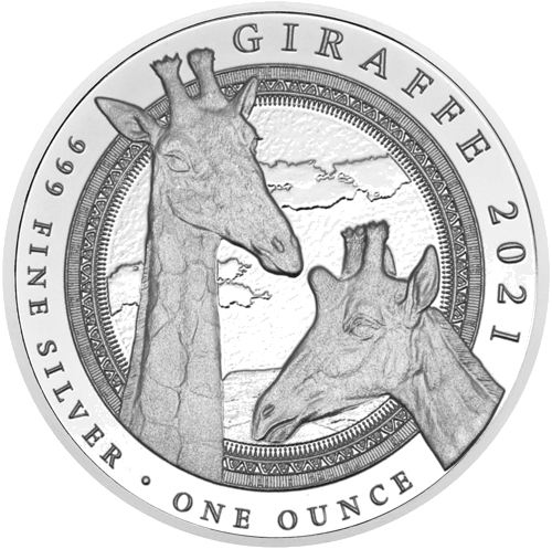 1 oz Giraffe 2021 Guinea Silver Coin (1)