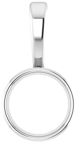 Sterling Silver 4 mm Round Bezel-Set Solitaire Pendant Mounting (1)