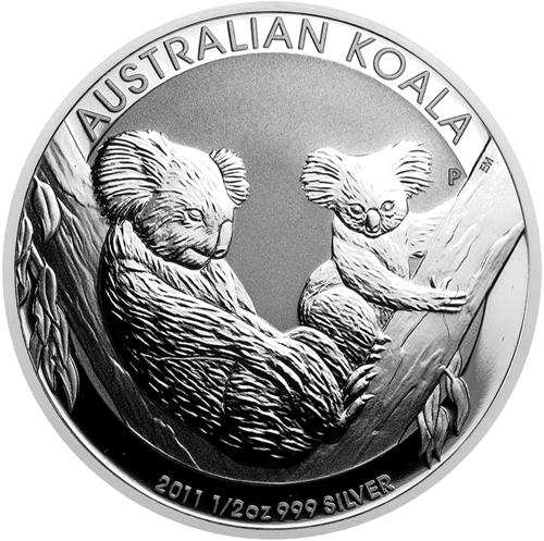 2011 Austrālijas koala 1/2 oz sudraba monēta (1)