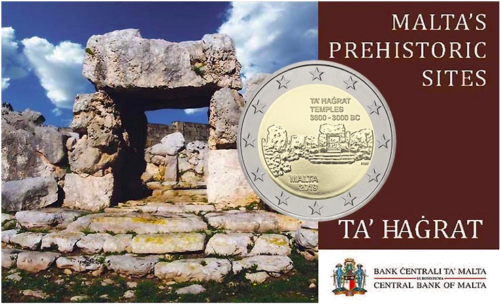 2019 Malta Ta Hagrat Temple 2 euro BU coin in coincard (1)