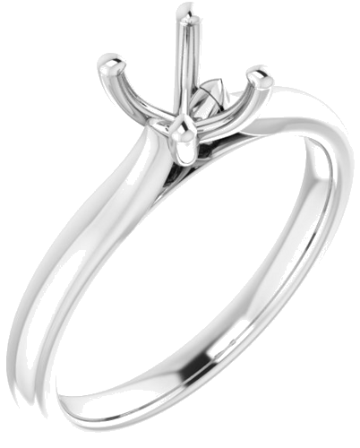 Sužadėtuvių Žiedas „Solitaire“ 950 Platinos Oval 7mm x 5mm (1)