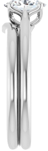 Sužadėtuvių Žiedas „Solitaire“ 417 Baltojo Aukso Oval 7mm x 5mm (9)