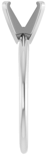 14K White 7.6 mm Round Ultra-Lightweight Solitaire Engagement Ring Mounting (4)