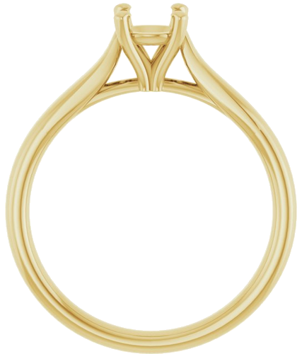 14K Yellow 5.2 mm Round Engagement Ring Mounting (2)